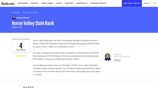 Huron Valley State Bank Reviews and Ratings - Bankrate.com