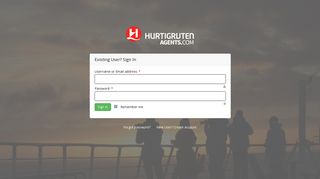 Hurtigruten Agent Website – Login