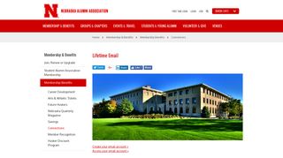 Nebraska Alumni Association - Lifetime Email