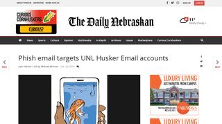 Phish email targets UNL Husker Email accounts | News ...
