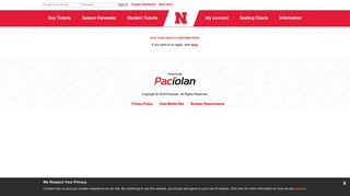 University of Nebraska | Online Ticket Office | My Account - evenue.net