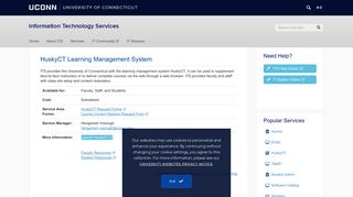 HuskyCT Learning Management System | Information Technology ...