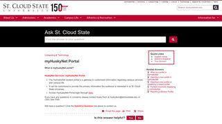 myHuskyNet Portal - Ask St. Cloud State