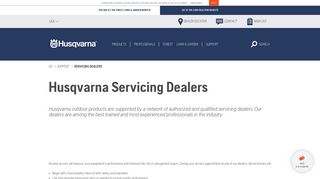 Husqvarna servicing dealers and original parts