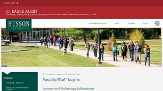 Faculty/Staff Logins - Husson University