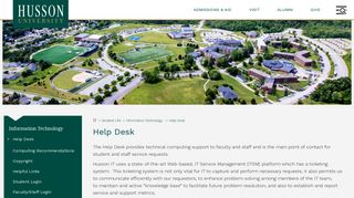 Help Desk - Husson University