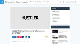 Hustler Premium Accounts & Passwords (UPDATED) - Durtypass ...