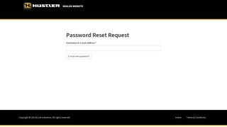 Password Reset Request - User Login | Hustler Turf Dealer Website