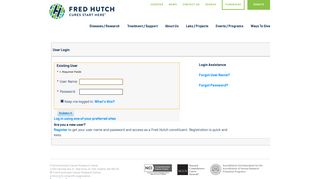User Login - Fred Hutchinson Cancer Research Center
