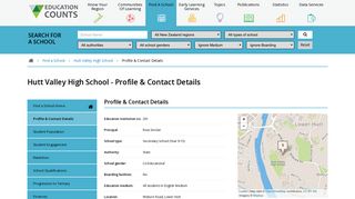 Hutt Valley High School: Profile & Contact Details | Education Counts