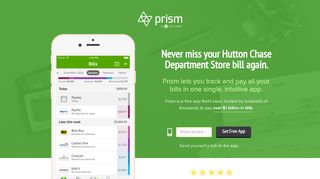 Pay Hutton Chase Department Store with Prism • Prism - Prism Bills