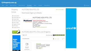 HUTTONS ASIA PTE LTD real estate agency, Singapore