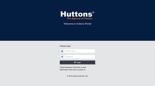 Huttons iPortal - Please Login