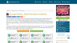 Huuuge Casino - Daily Free Bonus Collector - GameHunters.Club