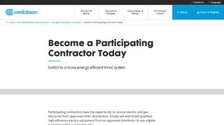 Become a Participating Contractor Today | Con Edison