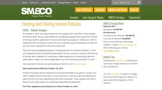 Heating/Cooling Rebates - Smeco