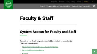 Faculty & Staff | HVCC