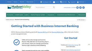 Business Internet Banking | Hudson Valley Federal Credit Union