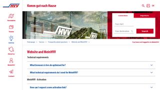 HVV - Website and MeinHVV