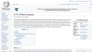 H. W. Wilson Company - Wikipedia
