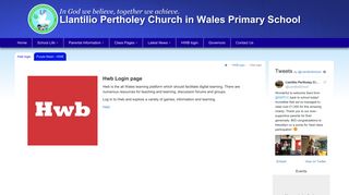 Llantilio Pertholey Church in Wales Primary School - Hwb login