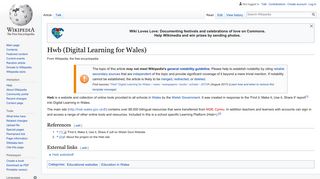 Hwb (Digital Learning for Wales) - Wikipedia