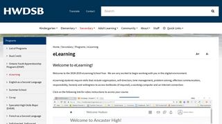 eLearning | Hamilton-Wentworth District School Board