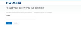 Forgot your password? We can help! - HWDSB.elearningontario.ca