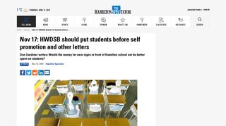 Opinion | Nov 17: HWDSB should put students before self promotion ...
