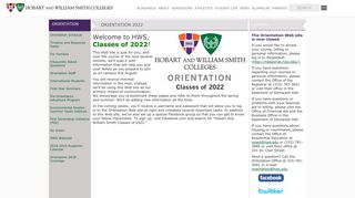 Orientation Login for New Students - Hobart and William Smith Colleges