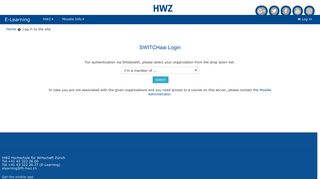 HWZ E-Learning: Log in to the site