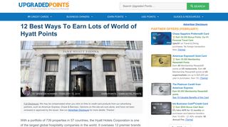 12 Best Ways To Earn Lots of World of Hyatt Points [Updated]