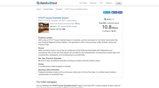 HYATT house Charlotte Airport - Hotel WiFi Test