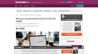 Why you should avoid hotel Wi-Fi like the plague | TechRadar