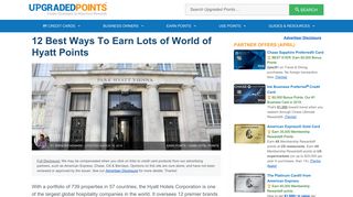 12 Best Ways To Earn Lots of World of Hyatt Points [2019]