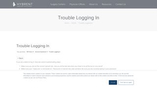 Trouble Logging In - Hybrent Inc.