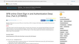 SFB online Client Sign in and Authentication Deep Dive ;Part 5 ...