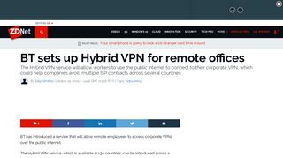 BT sets up Hybrid VPN for remote offices | ZDNet