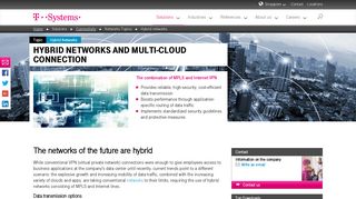 Hybrid networks: MLPS and Internet VPN - T-Systems