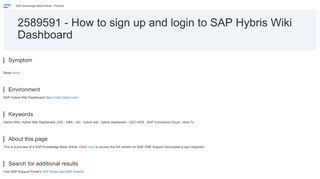2589591 - How to sign up and login to SAP Hybris Wiki Dashboard ...