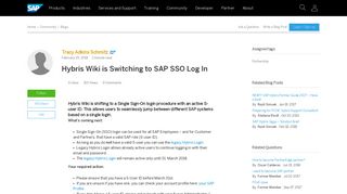 Hybris Wiki is Switching to SAP SSO Log In | SAP Blogs