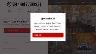Hyde Park Bank & Trust · Sites · Open House Chicago