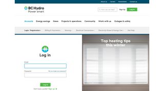 Log in to MyHydro - BC Hydro