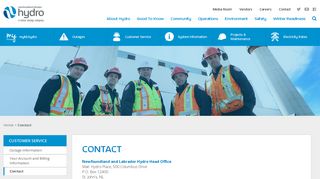 Contact | Newfoundland & Labrador Hydro