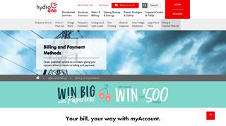billing and payments - Hydro One