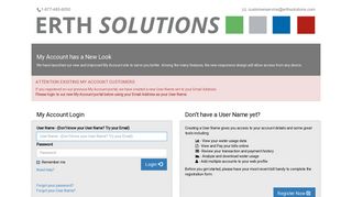 ERTH Solutions :: My Account Login