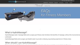 FAQ for Fitness Members - HydroMassage