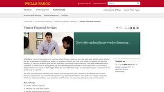 Vendor Financial Services - Wells Fargo Commercial