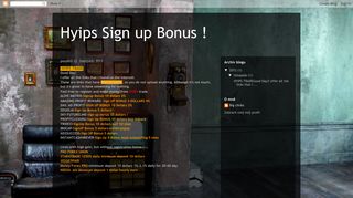 Hyips Sign up Bonus !