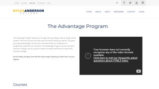 The Advantage Program – Hyles-Anderson College Online